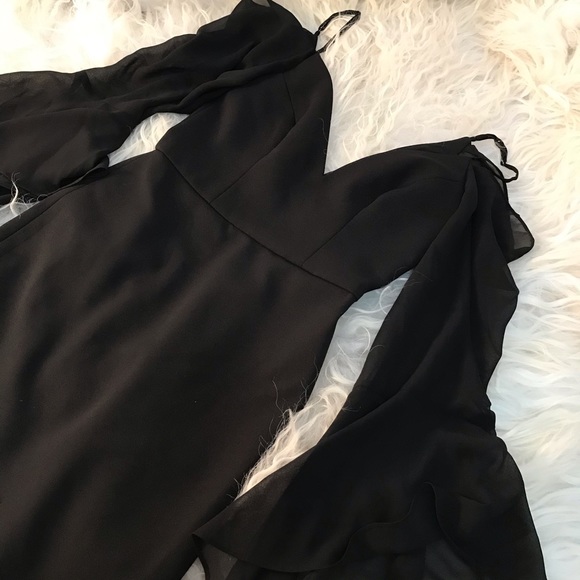 BCBGMaxAzria Pamella Cold Shoulder Dress In Black - Picture 4 of 6